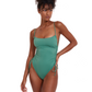 Front View Of Flirtt Solid Adjustable One Piece | Flirtt Solid Green