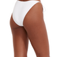 Back View Of Flirtt Solid Triangle Bikini Bottom | Flirtt Solid White