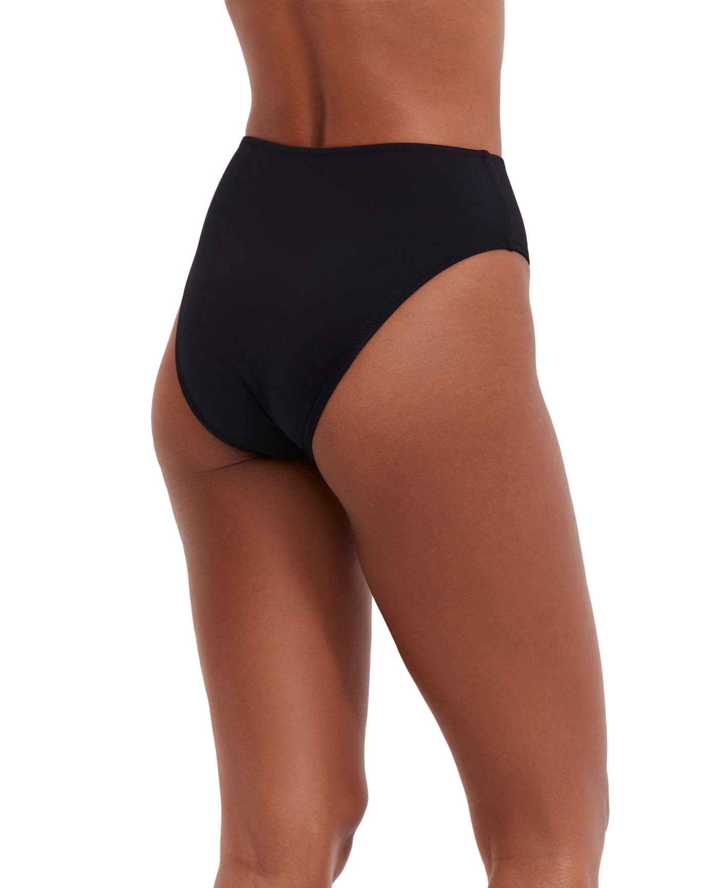 Back View Of Flirtt Solid High Rise Bottom | Flirtt Solid Black