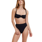 Front View Of Flirtt Solid Underwire Bikini Top | Flirtt Solid Black