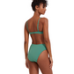 Back View Of Flirtt Solid Underwire Bikini Top | Flirtt Solid Green