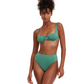 Front View Of Flirtt Solid Underwire Bikini Top | Flirtt Solid Green