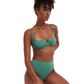 Side View Of Flirtt Solid Underwire Bikini Top | Flirtt Solid Green