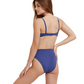 Back View Of Flirtt Solid Underwire Bikini Top | Flirtt Solid Dusk Blue