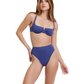 Front View Of Flirtt Solid Underwire Bikini Top | Flirtt Solid Dusk Blue