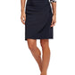 Front View Of Gottex Modest Surplice Tie-Up Skirt | GOTTEX MODEST BLACK