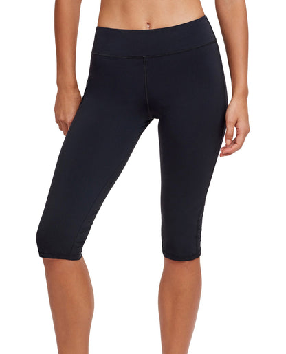 Front View Of Gottex Modest Swim Capris | GOTTEX MODEST BLACK