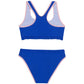 Back View Of Gottex Kids Ocean Sporty Round Neck Bikini Top And Bikini Bottom | GOTTEX KIDS OCEAN BLUE