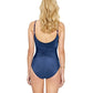 Back View Of Gottex Grace Kelly Full Coverage Round Neck High Back One Piece Swimsuit | Gottex Grace Kelly Royal Blue