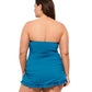 Back View Of Gottex Braided Elegance Plus Size Bandeau Swimdress | Gottex Braided Elegance