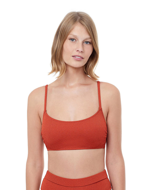 Front View Of Gottex Classics Elle Bralette Bikini Top | Gottex Elle Amber