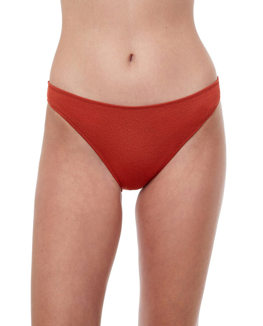 Front View Of Gottex Classics Elle Mid Rise Classic Bikini Bottom | Gottex Elle Amber