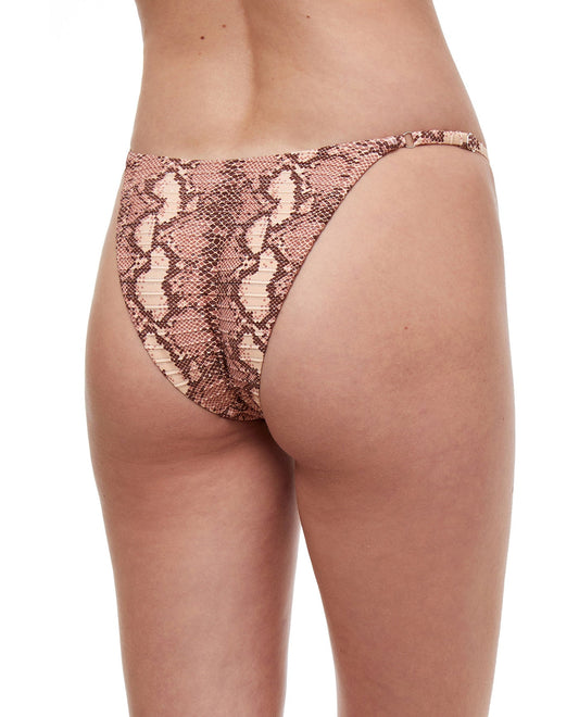 Back View Of Luma Glimmering Nature Side Tab Triangle Bikini Bottom | LUMA GLIMMERING NATURE