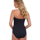 Back View Of Gottex Essentials Onyx Bandeau One Piece Swimsuit | Gottex Onyx Black And Gold