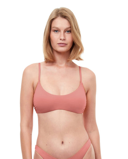 Front View Of Luma Summer Sunrise Bralette Bikini Top | LUMA SUMMER SUNRISE BLUSH