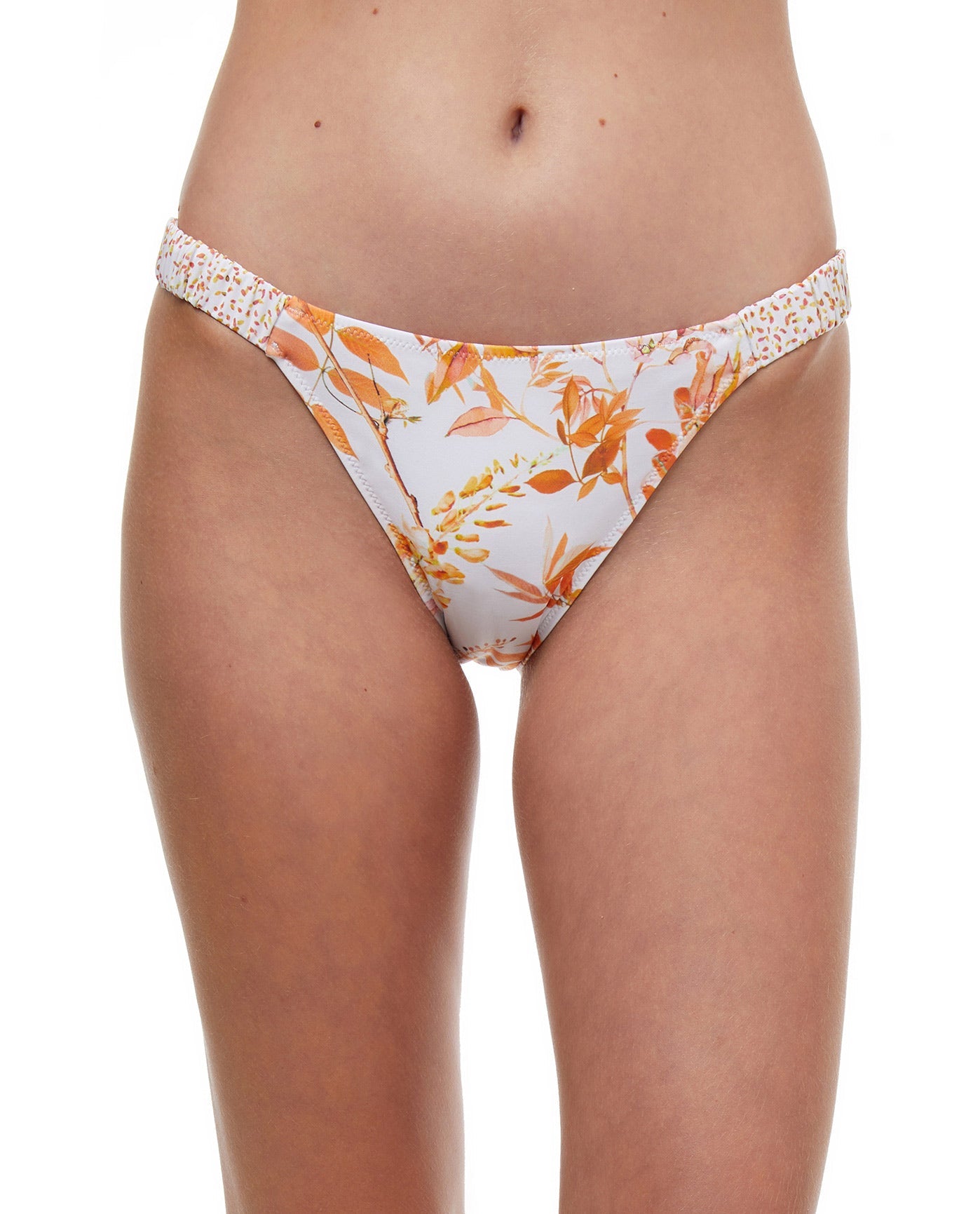 Front View Of Luma Vivid Koyo Side Tab Triangle Bikini Bottom | LUMA VIVID KOYO
