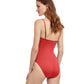 Back View Of Gottex Classic Paloma Shaped Square Neck One Piece Swimsuit | Gottex Paloma Terracotta