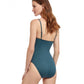 Back View Of Gottex Classic Paloma Shaped Square Neck One Piece Swimsuit | Gottex Paloma Leaf