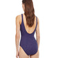 Back View Of Gottex Essentials African Escape Mastectomy High Neck One Piece Swimsuit | Gottex African Escape Marine