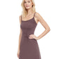 Side View View Of Gottex Classic Dolce Vita Shirred Lycra Cover Up Dress | Gottex Dolce Vita Taupe