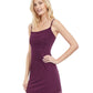 Side View View Of Gottex Classic Dolce Vita Shirred Lycra Cover Up Dress | Gottex Dolce Vita Plum