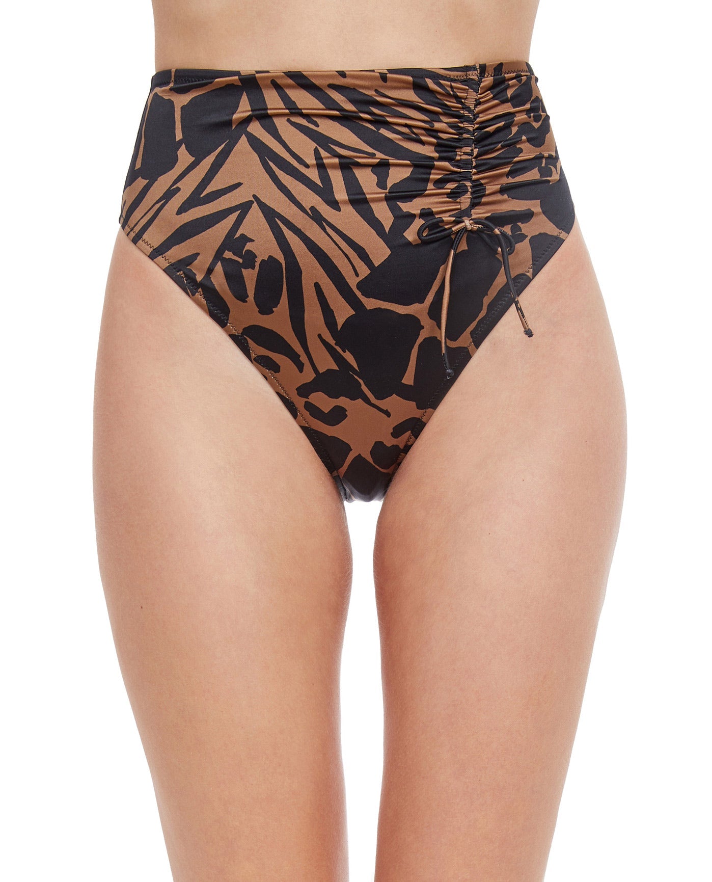 Front View Of Gottex Classic Jaguar High Waist Bikini Bottom | Gottex Jaguar