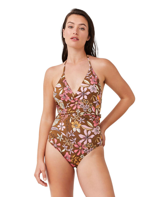 Two Piece Swimsuit for Women, Tribal Bathing Suit, Brown Tie Dye