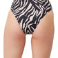 Back View Of Luma Wild Nostalgia High Leg High Waist Bikini Bottom | LUMA WILD NOSTALGIA BLACK AND BROWN