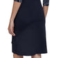 Back View Of Gottex Modest A-Line Surplice Skirt | GOTTEX MODEST BLACK