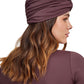 Back View Of Gottex Modest Knotted Hair Covering | GOTTEX MODEST BROWN