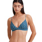 Front View Of Au Naturel Mila Wide Band Bikini Top | AU NATUREL DUSK BLUE AND ASH GREEN