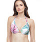 Front View Of Profile By Gottex Tropico Underwire D-Cup Halter Bikini Top | PROFILE TROPICO WHITE