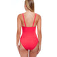 Back View Of Profile By Gottex Bellini Deep V Halter One Piece Swimsuit | PROFILE BELLINI