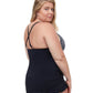 Back View Of Profile By Gottex Soiree Plus Size Underwire Halter Swimdress | PROFILE SOIREE