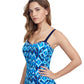 Side View Of Profile By Gottex Ocean Blues E-Cup Shirred Underwire Tankini Top | PROFILE OCEAN BLUES BLUE