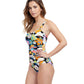 Side View Of Profile By Gottex Rising Sun D-Cup Underwire One Piece Swimsuit | PROFILE RISING SUN BLACK