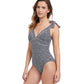 Side View Of Profile By Gottex Colette V-Neck One Piece Swimsuit | PROFILE COLETTE