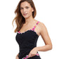 Side View Of Profile By Gottex Palm Springs E-Cup Shirred Underwire Tankini Top | PROFILE PALM SPRINGS BLACK