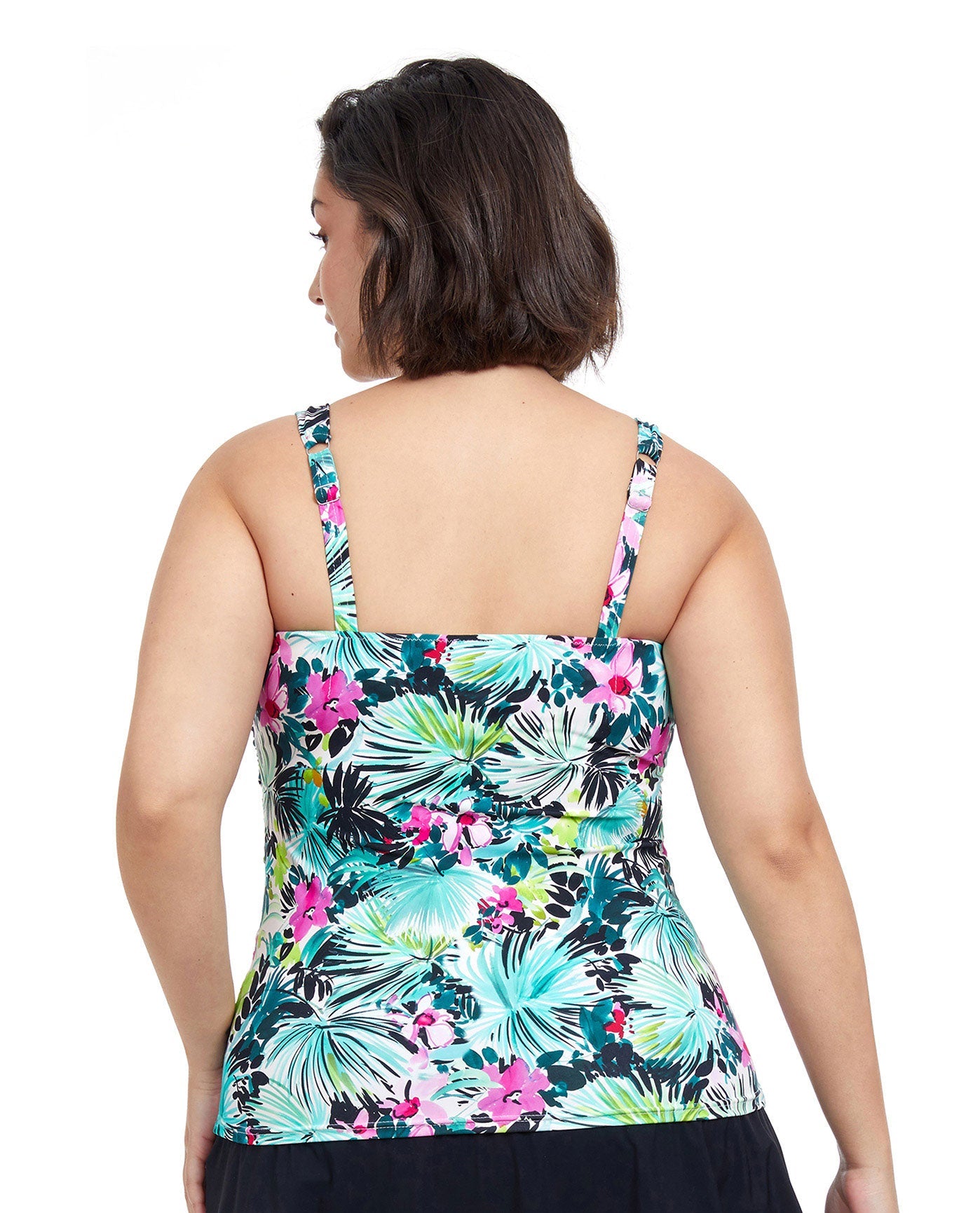 Back View Of Profile By Gottex Beautiful Day Plus Size Sweetheart Underwire Tankini Top | PROFILE BEAUTIFUL DAY