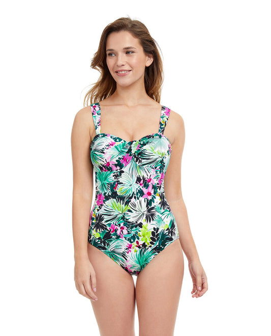 Front View Of Profile By Gottex Beautiful Day Twist Front One Piece Swimsuit | PROFILE BEAUTIFUL DAY