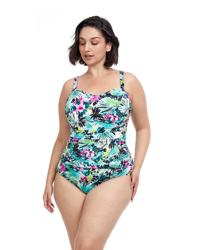 Front View Of Profile By Gottex Beautiful Day Plus Size Underwire One Piece Swimsuit | PROFILE BEAUTIFUL DAY