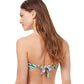 Back View Of Profile By Gottex Tropic Boom Bandeau Strapless Twist Front Bikini Top | PROFILE TROPIC BOOM GREEN