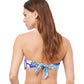 Back View Of Profile By Gottex Tropic Boom Bandeau Strapless Twist Front Bikini Top | PROFILE TROPIC BOOM BLUE