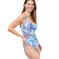 Side View Of Profile By Gottex Tropic Boom D-Cup Underwire One Piece Swimsuit | PROFILE TROPIC BOOM BLUE
