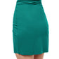 Back View Of Profile By Gottex Kundala Twist Detail Mini Skirt Cover Up | PROFILE KUNDALA EMERALD