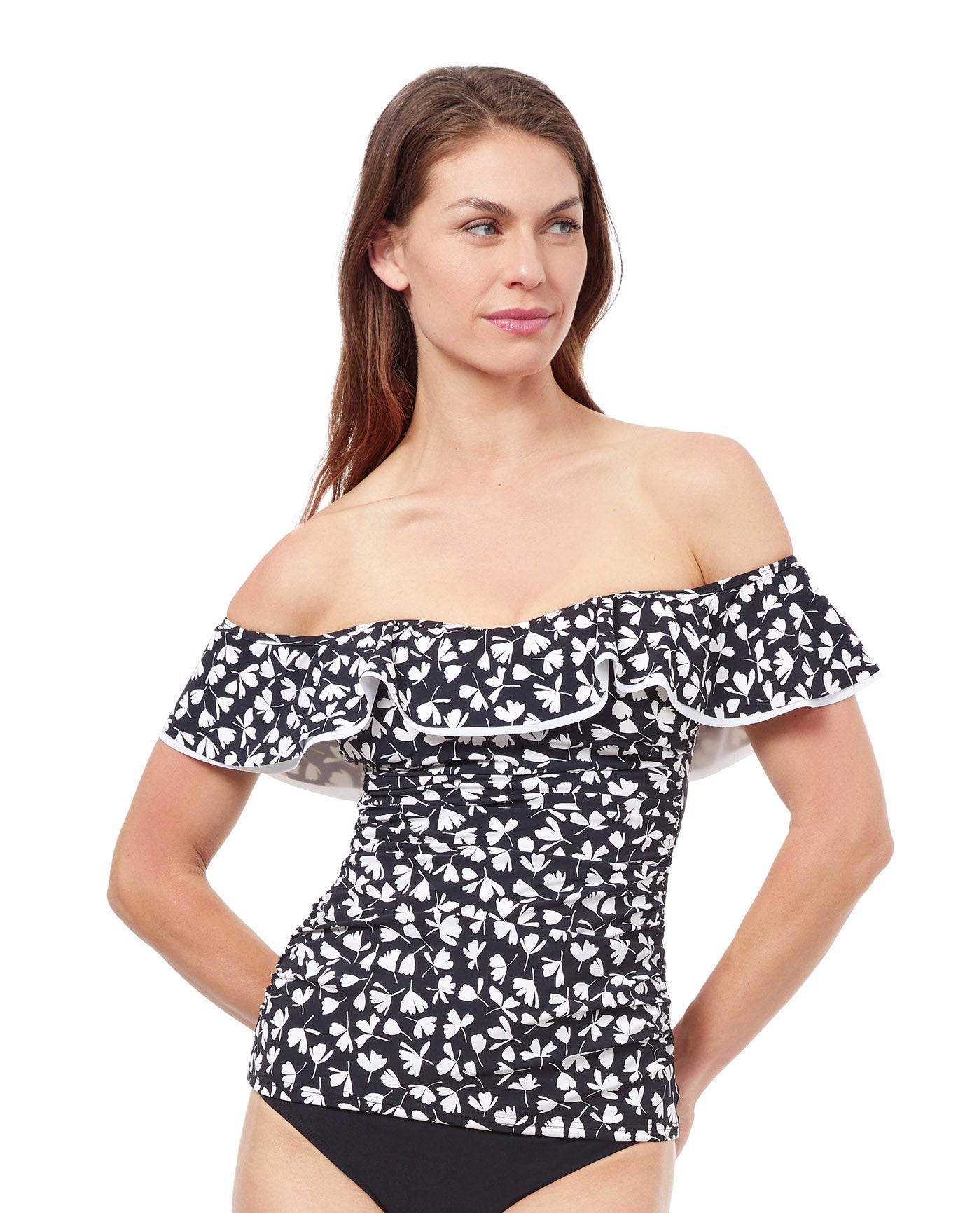 Profile by Gottex Kundala D-Cup Shirred Underwire Tankini Top
