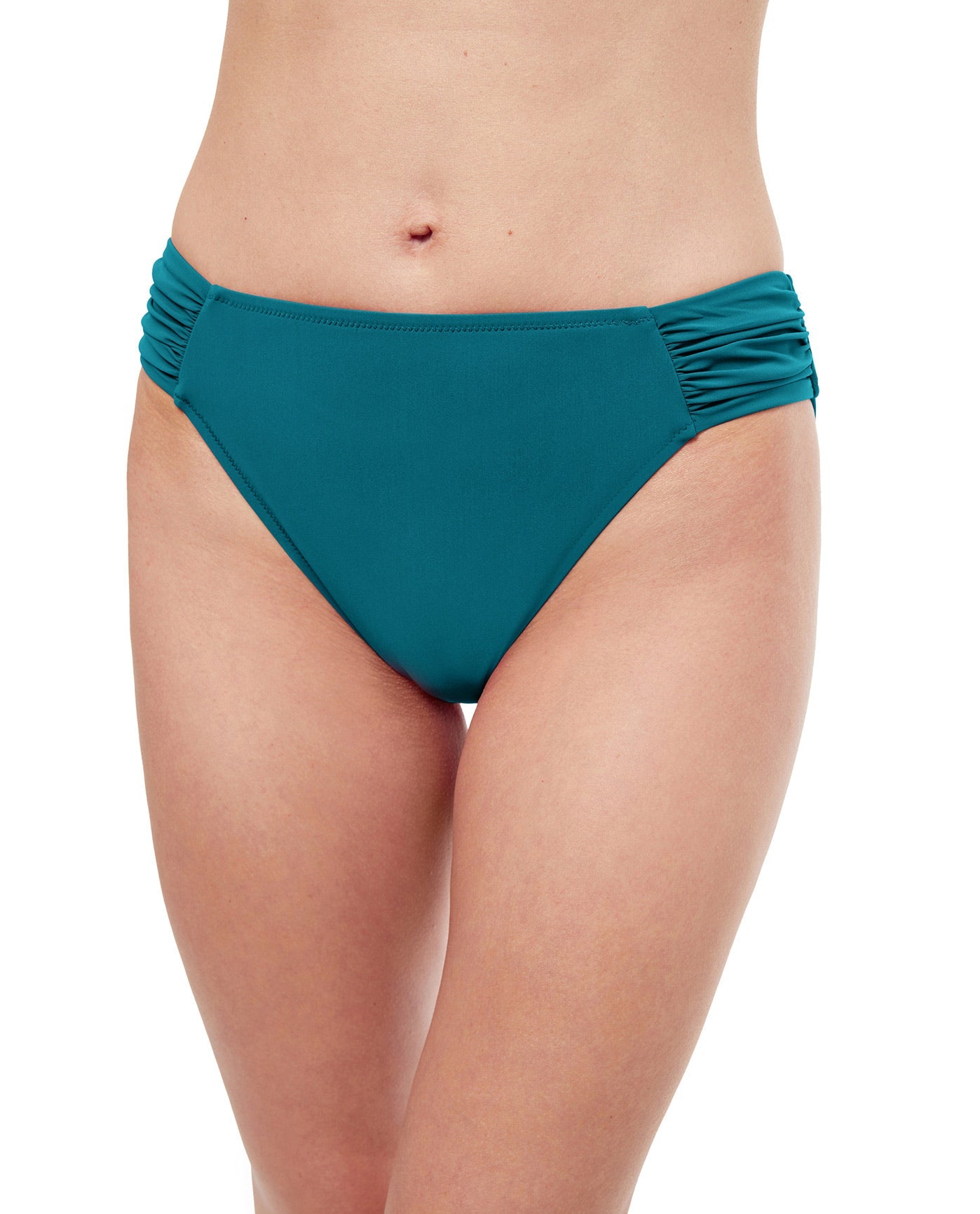 Front View Of Profile By Gottex Unchain My Heart Side Tab Hipster Bikini Bottom | PROFILE UNCHAIN MY HEART TEAL