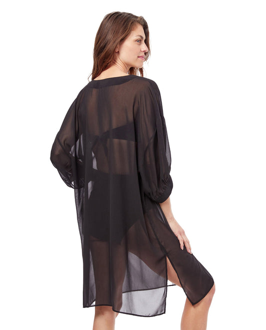 Back View Of Profile By Gottex Rendezvous V-Neck Dress Cover Up | PROFILE RENDEZVOUS