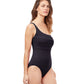 Side View Of Profile By Gottex Phoebe One Shoulder One Piece Swimsuit | PROFILE PHOEBE BLACK