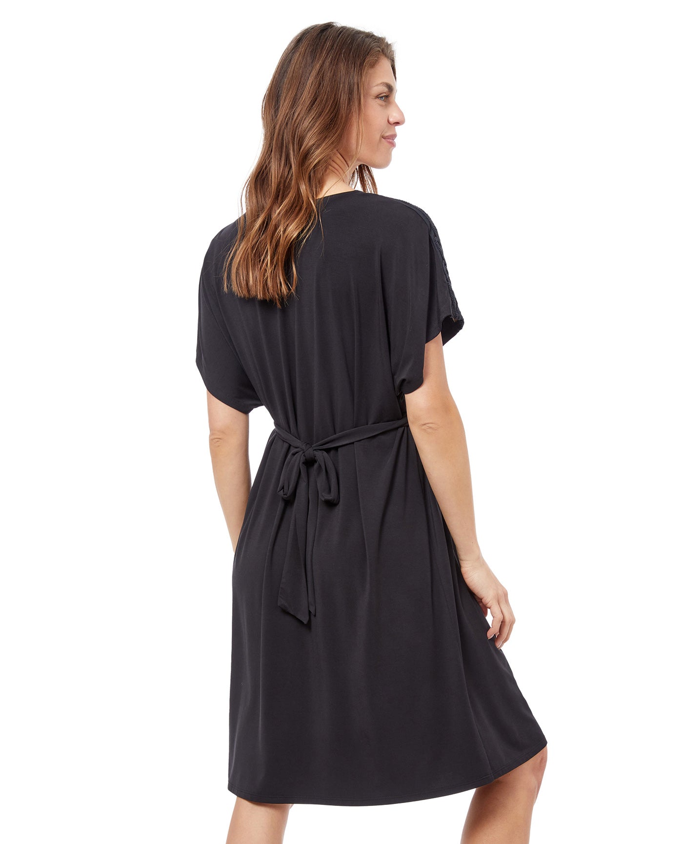 Back View Of Profile By Gottex Florence V-Neck Jersey Tunic Cover Up | PROFILE FLORENCE